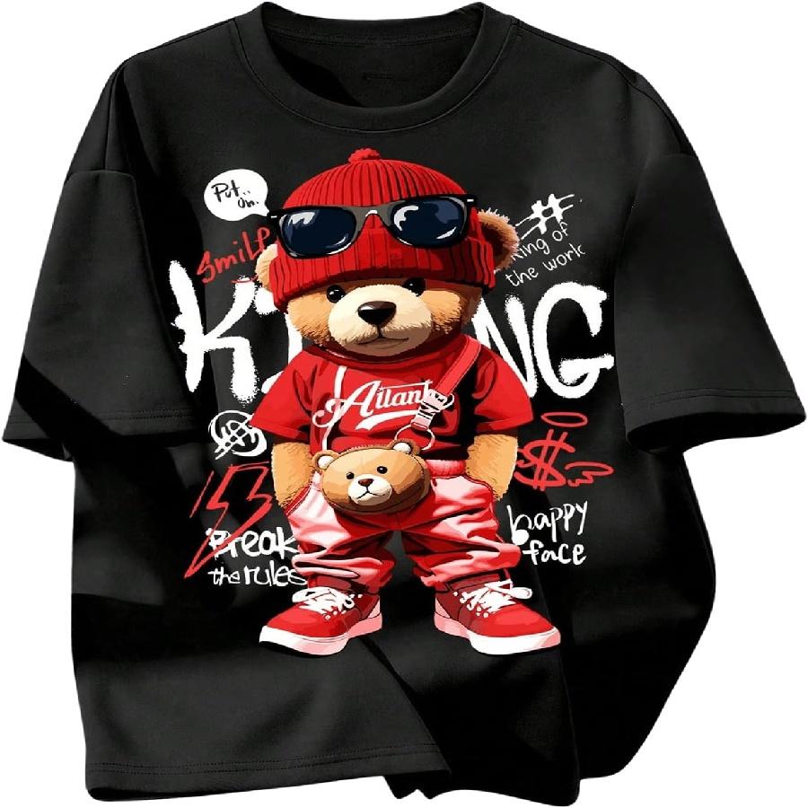 Мальчиковая футболка с мультяшным графическим принтом, с коротким рукавом, с круглым вырезом, крутые футболки S