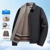 Men's Winter Cotton Coat with Removable Wool Liner and Lapel