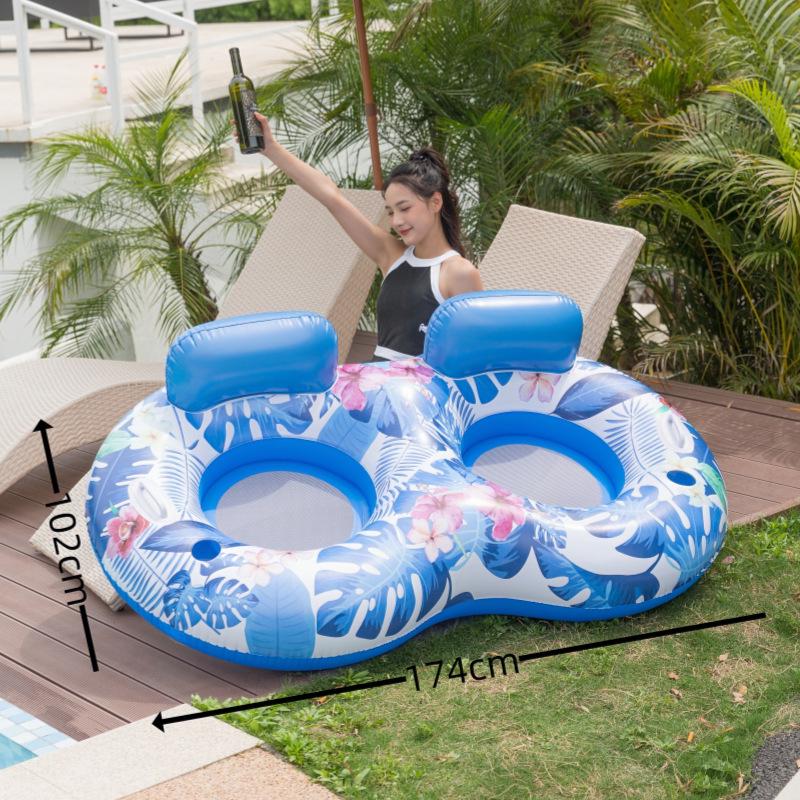 New Arrival Adult Inflatable PVC Water Lounger - Striped Mesh Floating Hammock