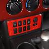 Cobertura do Painel de Controle do Ar Condicionado para Toyota FJ Cruiser Controle Central Protetor de Botões do Ar Condicionado Moldura do Painel 2007-2021, (Vermelho)
