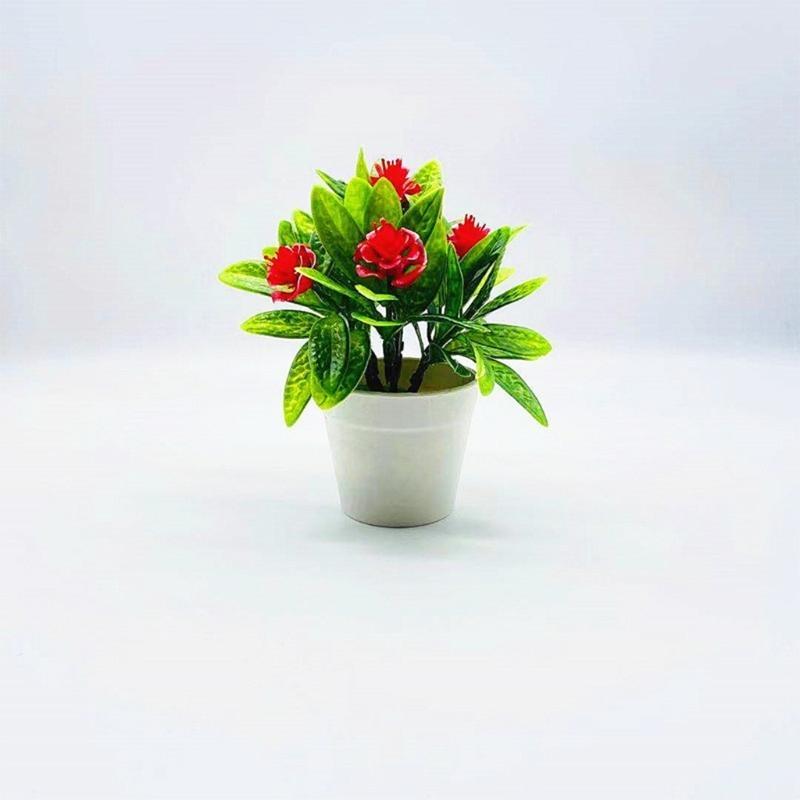 652F Artificial Flowers Plants Green Bonsai Potted Ornaments Wedding Party Hotel