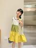 2025 Korean Princess Patchwork Dress - Girls' Summer Fashion for Middle & Big Kids