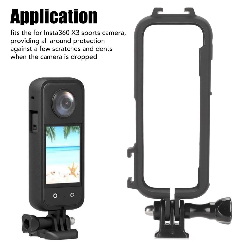 Black Protective Case Shockproof Camera Rig for Insta360 ONE X3 Camera Camera Protection