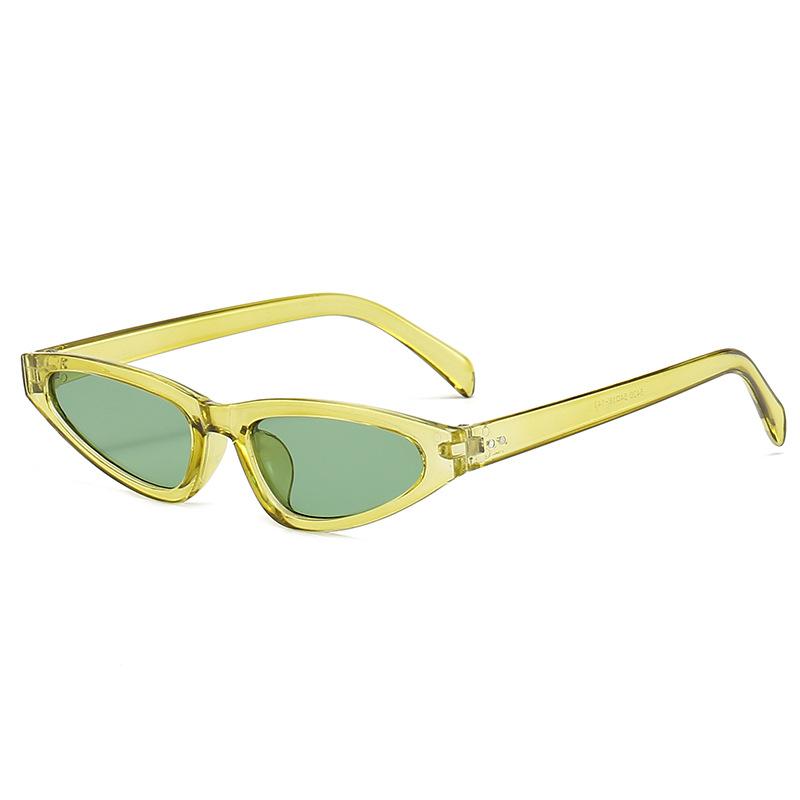 Sunglasses, Cat'S Eye Plain Sunglasses, Women'S Glasses, Trendy Retro Men'S Triangle Personality, Middling Ins