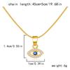 Blue Zircon Lucky Evil Eye Pendant Necklace for Women Fatima Hand Turkish Eye Clavicle Chains Female Choker Wedding Jewelry Gift