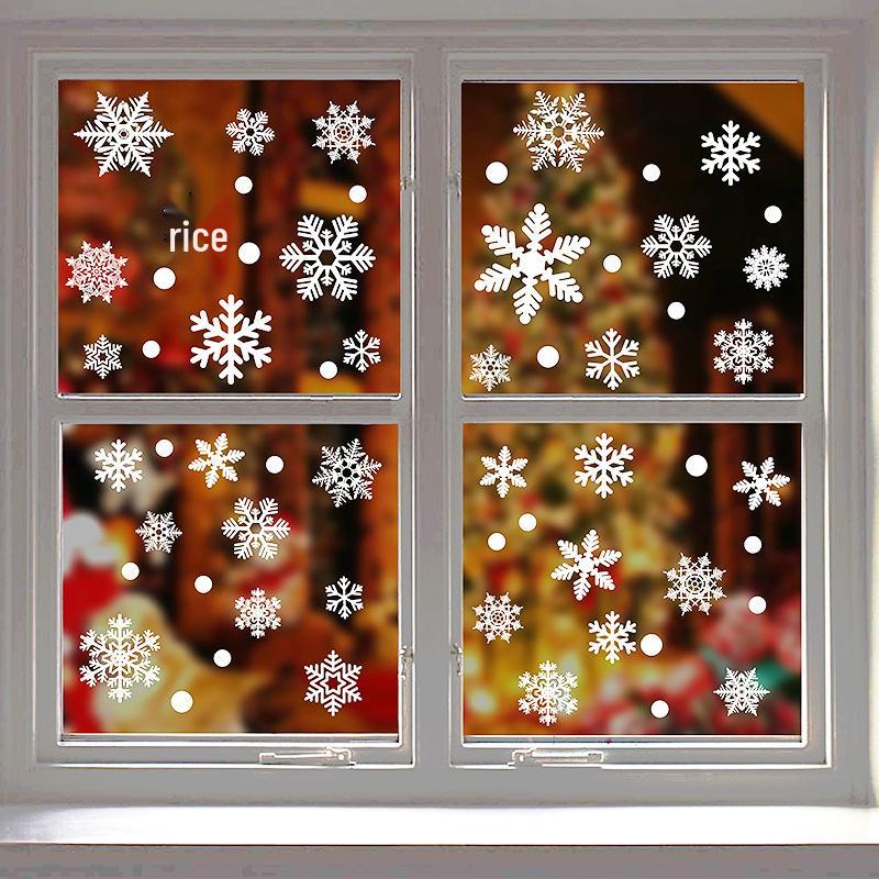 Xiyin Christmas Snowflake Window and Wall Stickers: Removable Decorative Stickers