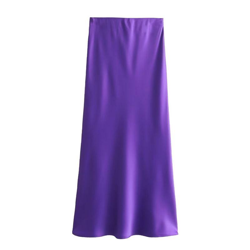Za2024 Spring-Summer New Type Women's Sheath Skirt Long Dress Silk Satin Texture Midi Dress 1165054 401