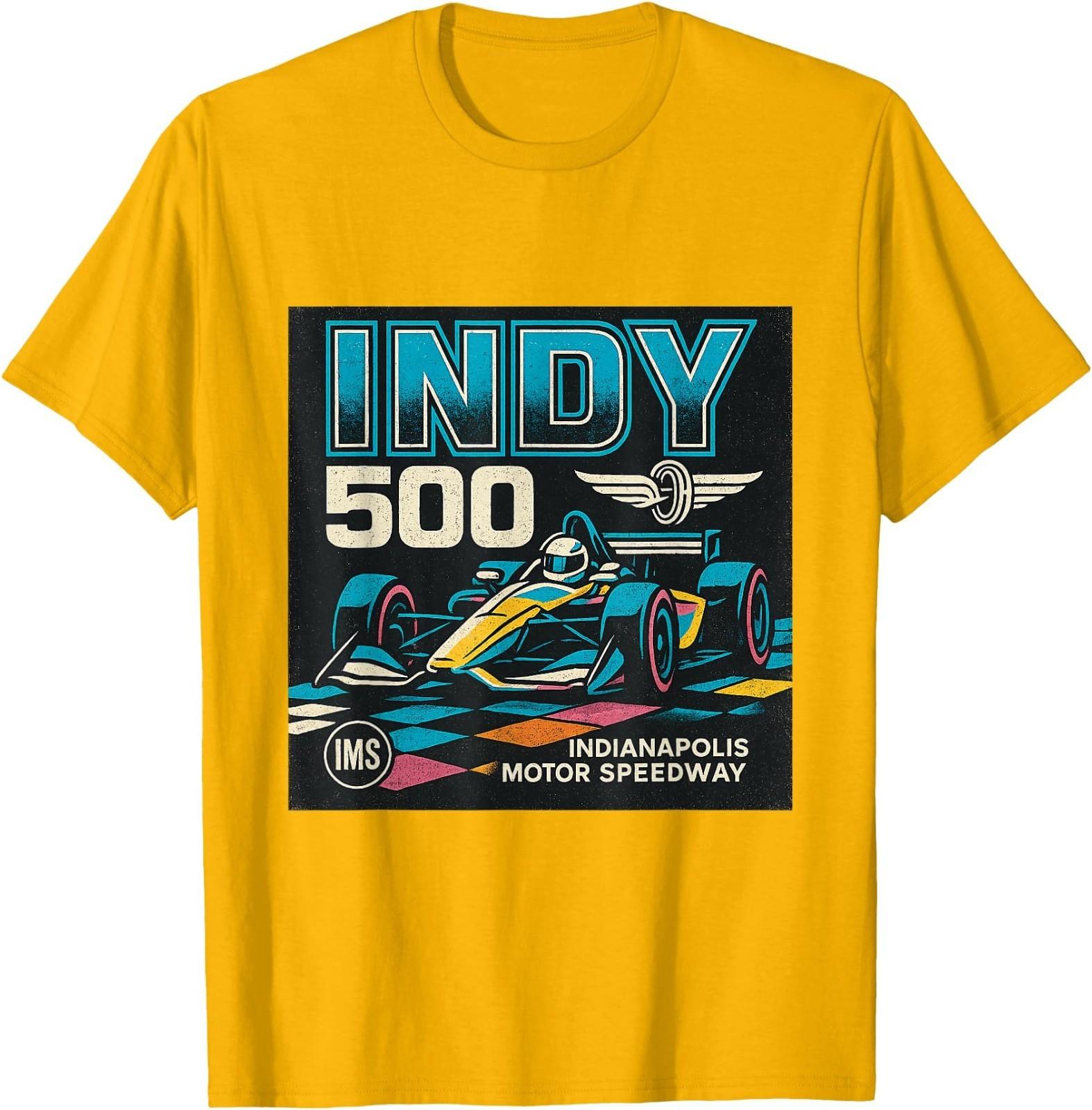 Indy 500 Vintage Race Car Art T-Shirt Unisex T-Shirt S