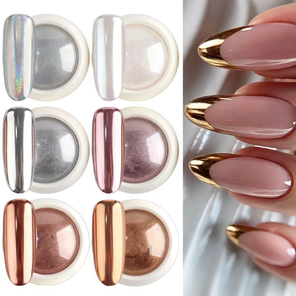Gold Silver Mirror Nail Powder Rubbing Pigment Nail Art Decoration  Home Nail Design