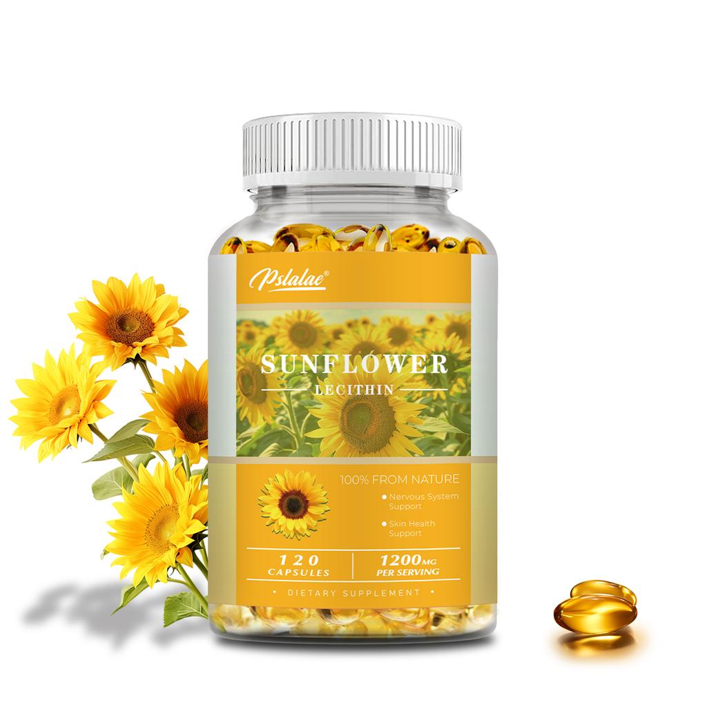 Sunflower extract capsules, each serving contains 1200 mg, a potent formula suitable for both men and women.