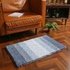 Bathroom Rugs Gradient Color Anti Slip Absorbent Polyester   Bath Floor Mat for Home Entrance Restrooms
