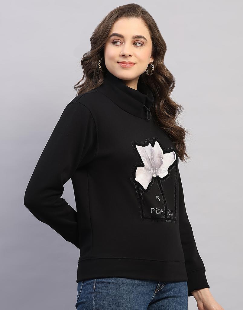 MONTE CARLO Women's High Neck Full Sleeve Sweatshirt