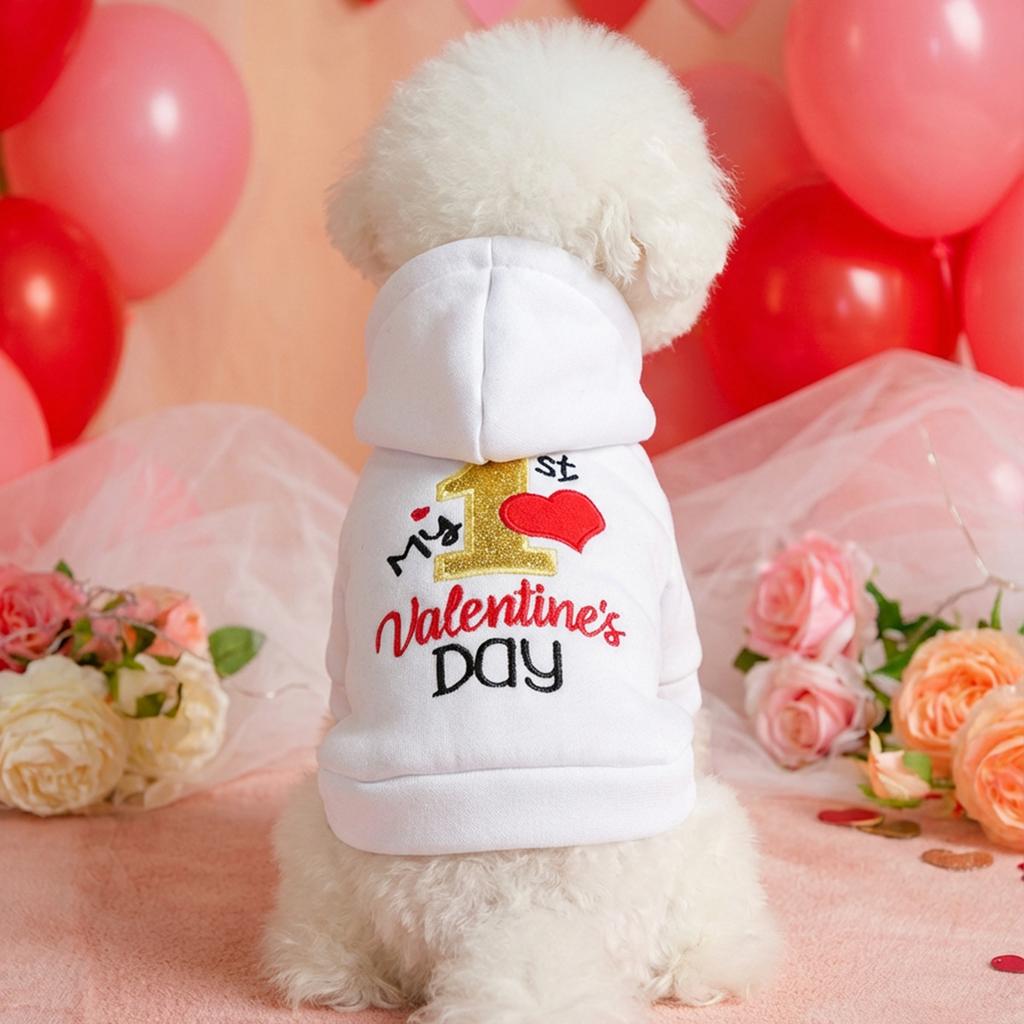 Pet circle, dog small dog clothes, cat clothing, autumn and winter Valentine's Day love collection