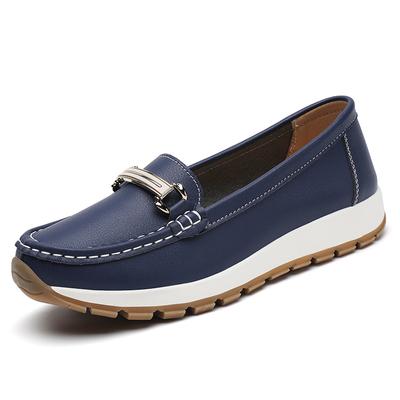 Scarpe casual da lavoro da donna Leggere taglie forti 36-44 ballerine Moda comode Mocassini Scarpe in pelle antiscivolo per camminare Mamma