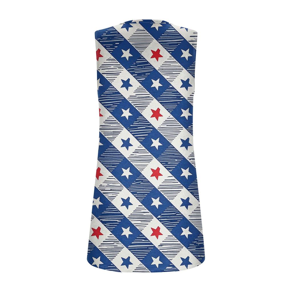 Women's Fashion Pleated Printed Square Neck Vest Top