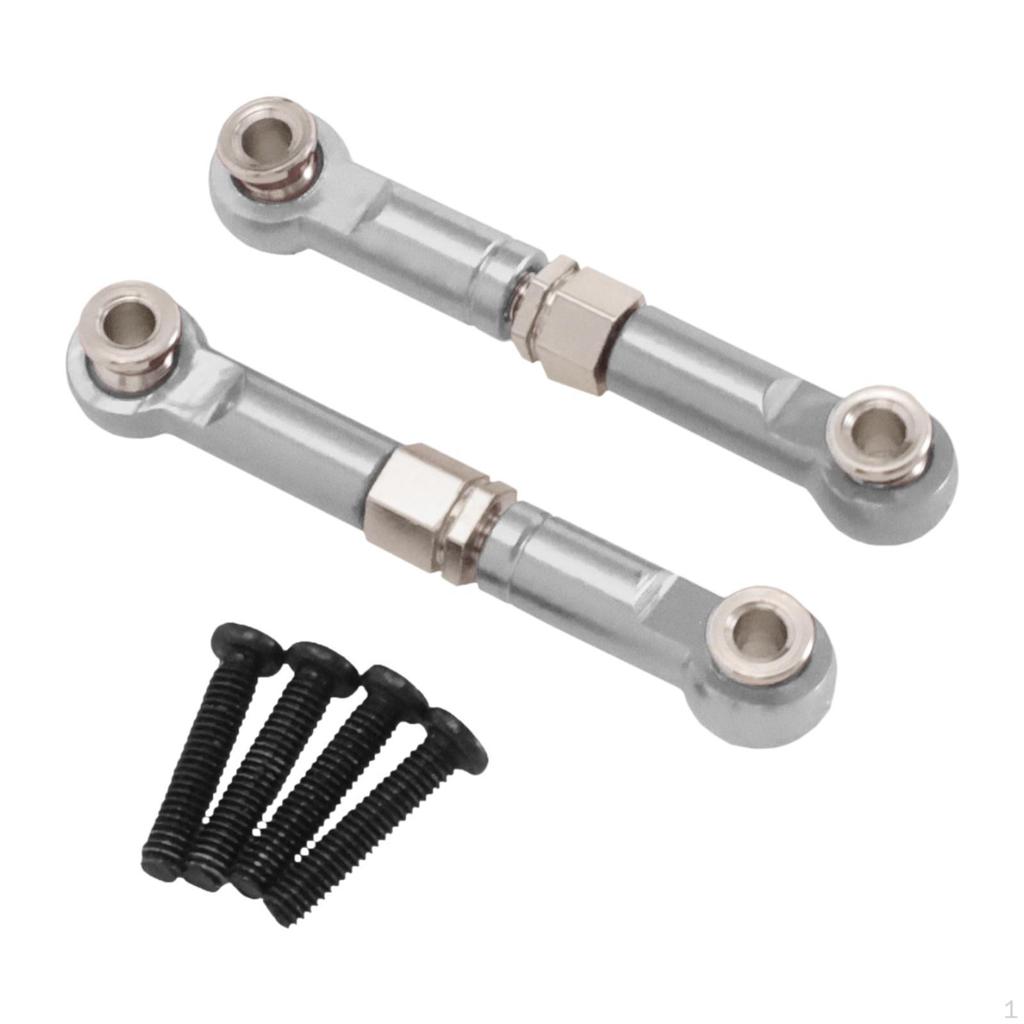2 Pieces 1:14 RC Car Steering Linkage Pull Rod Linkages Arm Tie Spare for 14211 Trucks Model DIY