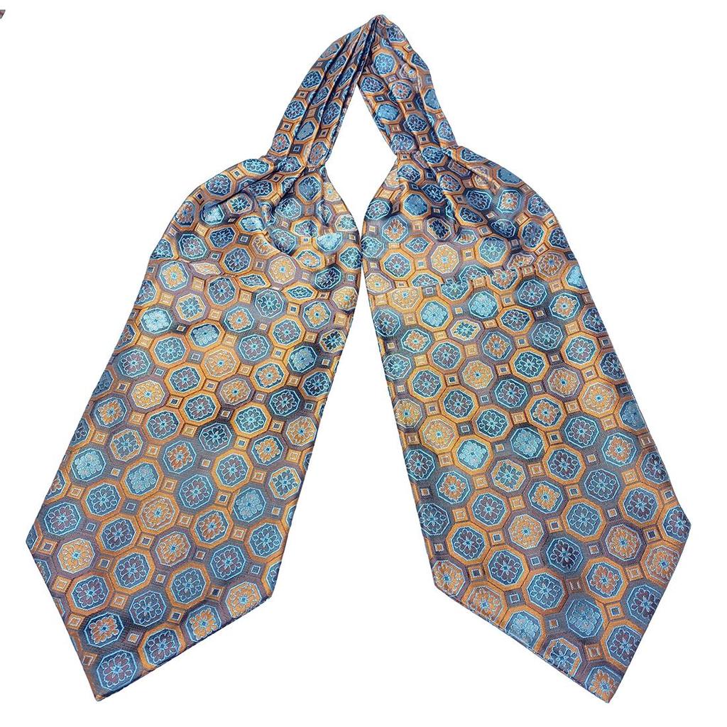 Men Vintage Self Tie Paisley Elegant Ascot Cravat Neck Scarf
