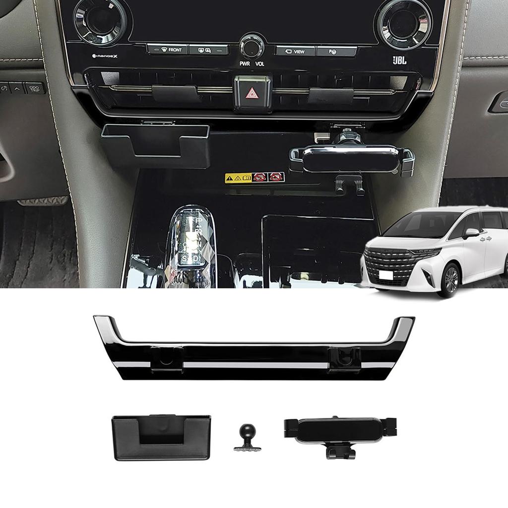 Temiry Toyota Alphard 40 Series Air Conditioner Vent Smartphone Holder with Case Center Air Conditioner Vent Case with 3D Console Storage Alphard 40
