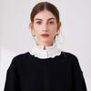 Vintage Plissiert Rüschen Falscher Kragen Einsatz Abnehmbarer Kragen Falscher Blusenkragen Halskrause Choker Modische Statements