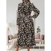 Spring & Fall New Arrival Fashion Fashion Single-Breasted Print Elegant Mid Length Long Length Cardigan Long Sleeves Shirt Dress Dress