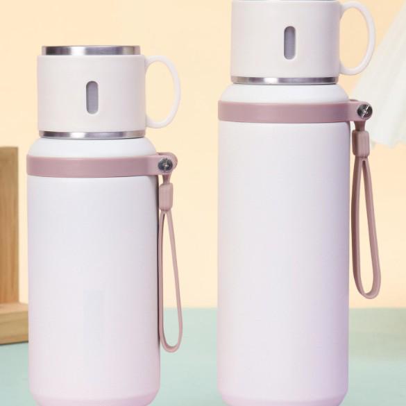 Large Capacity Stainless Steel Tea Infuser Thermos with Lanyard