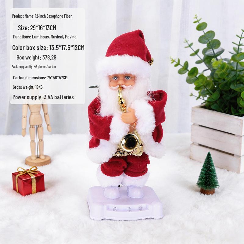 Electric Climbing Ladder Santa Claus Toy for Kids' Christmas Decoration
