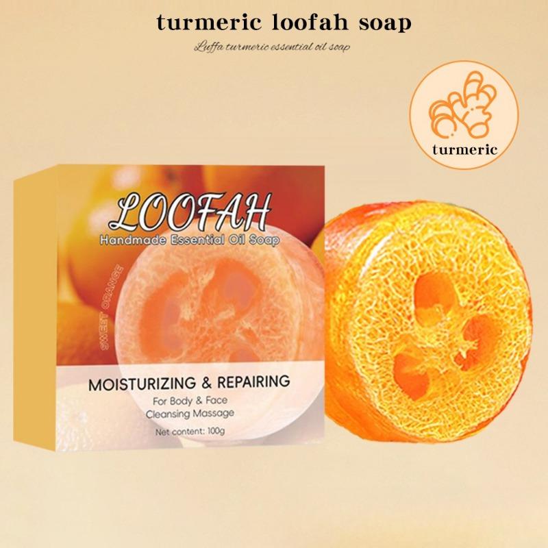 1PC soap loofah soap essential oil soap turmeric soap bath soap handmade soap koji acid lemon soap