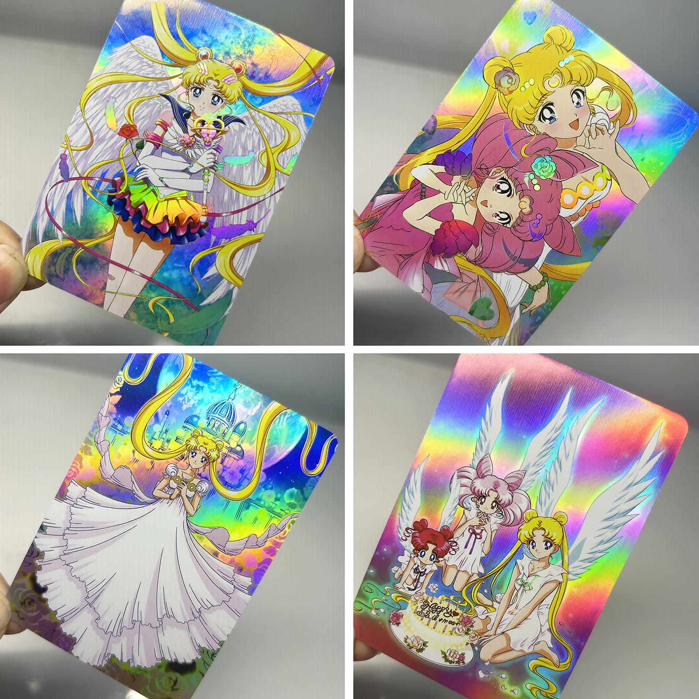 

Diy 5pcs/kit Sailor Moon Tsukino Usagi Self Control Collect Signature Trading Flash Card Animation Animation Design Xmas Present Plaything