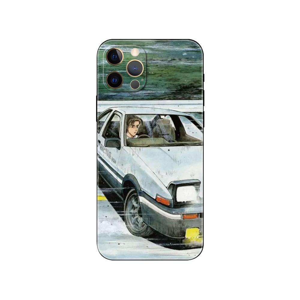 Initial D AE86 Car Phone Case for Iphone 5 5s Se 6 6s 7 8 Plus X 10 XR XS 11 12 13 Mini Pro MAX Black Tpu Back Cover