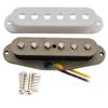 Musiclily Pro ST-FAT50S Eșalonat Alnico 5 Dozaj Single-Coil Mijlociu pentru Chitară Electrică Strat, Alb