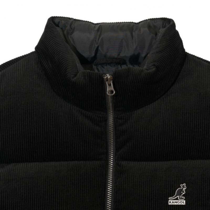 Kangol Corduroy Puffer Vest Down Black 6143