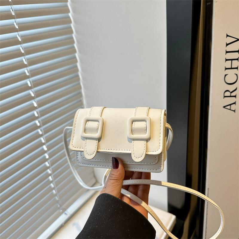 New exquisite mini women's small square bag summer popular versatile small solid color shoulder messenger bag women's bag