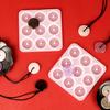Round Silicone Mold 9 Cavity Circle Button Pendant Resin Epoxy Mold with Hole Casting Mold DIY Wind Chimes Keychain Jewelry Making Tool for Beginners