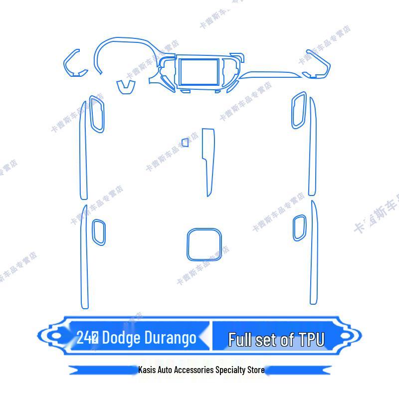 Dodge Durango Interior Film for Navigation Screen and Control Panel - Fits 24 Models