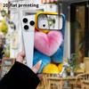 Phone Case: 2D Flat, Suitable for iPhone 18, 17, 16, 15, 14, 13, 12Pro Protective Case, Colorful Hearts, Perfect Christmas and Halloween Holiday Gift