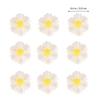 20Pcs 9Mm White Plastic Flower Beads Daisy Accessories for Handmade Jewelry Pendants Charms Resin Art Craft DIY Decorations