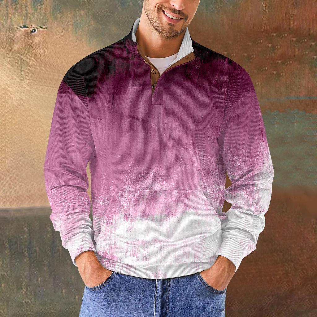 Lässiges Retro-Sweatshirt mit Farbverlauf für Herren
