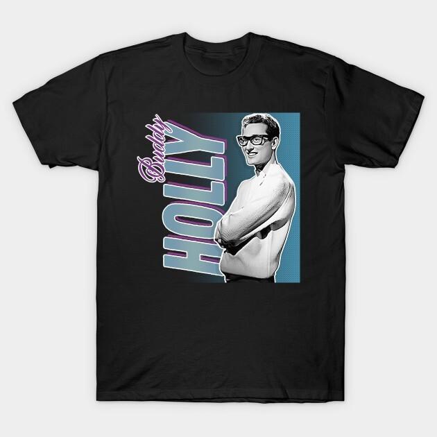 Cool Man Buddy Holly Shirt Short Sleeve Black All Size Unisex S-234XL Unisex T-Shirt S