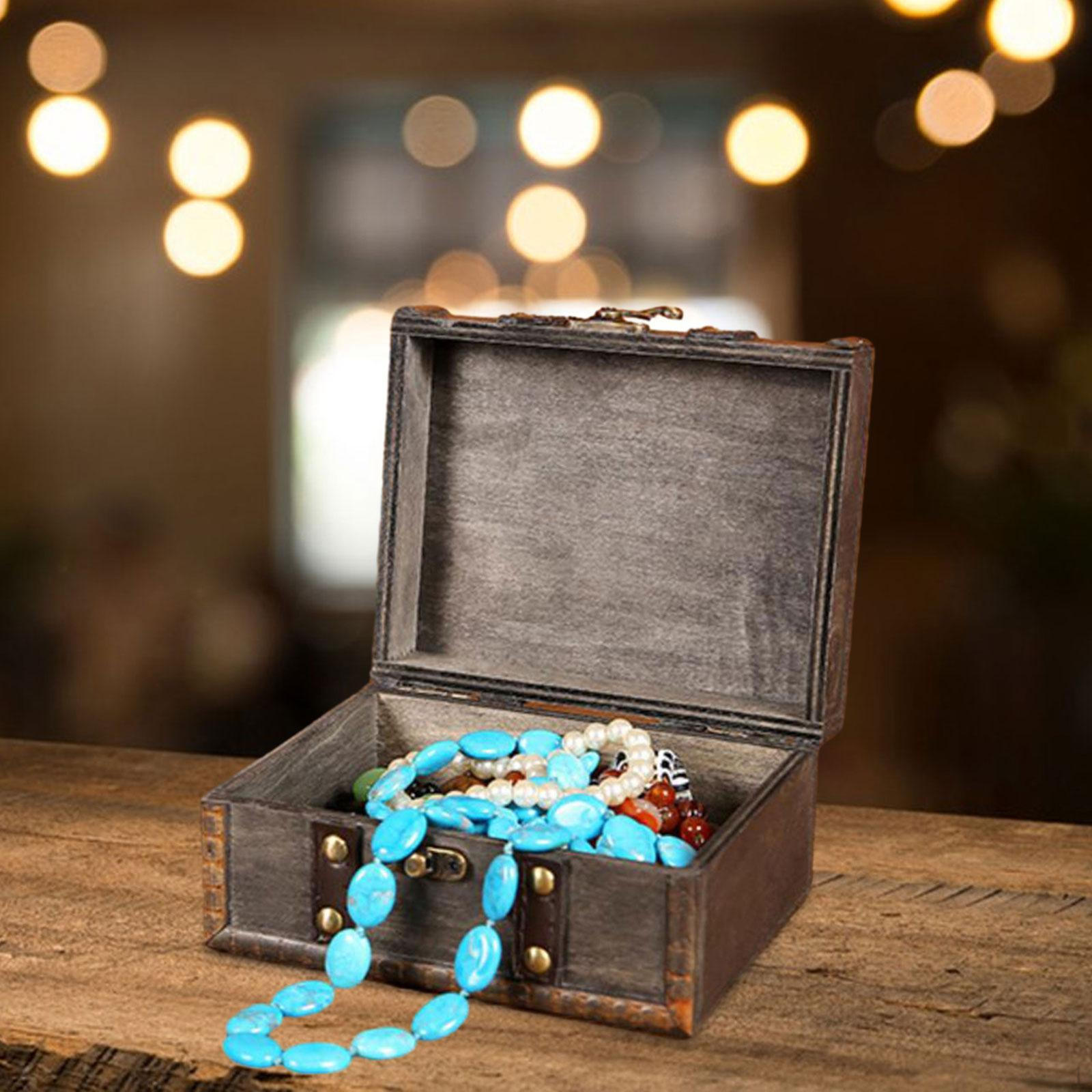 Treasure Box Jewelry Organizer Unique Decorative Handcrafted Vintage Money Chest