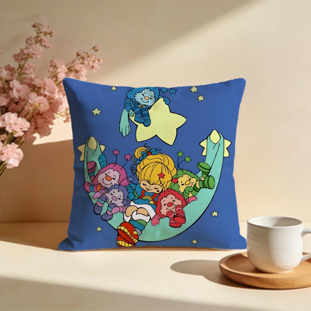 Fashion RRainbow Briteied Cushion Cover Stylish Washable Pillow Cover Ideal for Couch Bedroom Car Decoration
