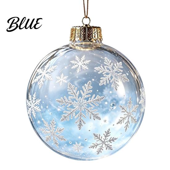 Reusable Plastic Baubles Glowing Christmas Story Ornament Light‑Up Mini Holiday Scene Hanging Ball with Warm Gift Embellishments LED Light,