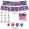 30 ks párty doplňků Monster High včetně banneru, ozdob na dorty, balónků