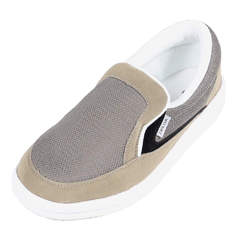 co-cos nobuoka ZIPLOA Ultra-Lightweight Slip-On Work Shoes with EVA Soles and No Toe Cap, Women's Sizes Available, Gray, Size 26cm