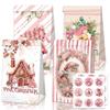 Santa Claus Christmas Candy Gift Box Snowflake Christmas Paper Packaging Bag  Carrying Case