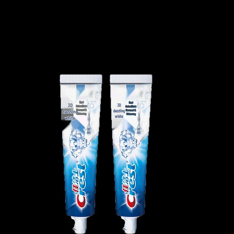 Crest 3D White Dual Action Whitening Toothpaste Twin Pack