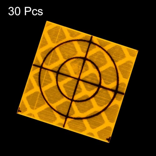 uxcell Survey Reflectors, 20mm Self-Adhesive Reflective Tape for Survey Marking, Orange, 30 Pieces