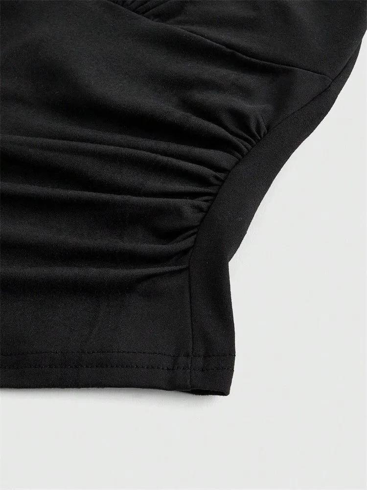 Crop Top Phumee Leopard Printed V-neck Backless Halter A2225