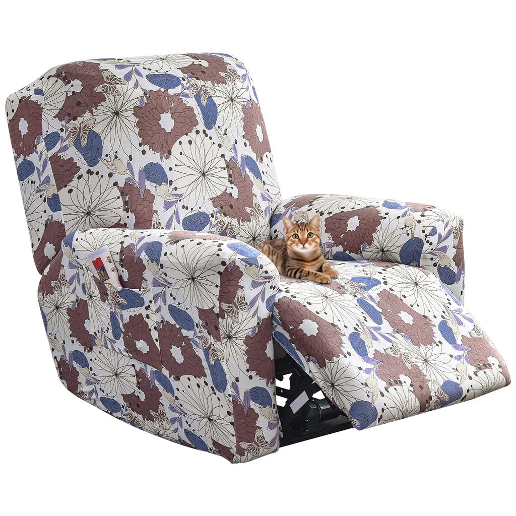Stretch Recliner Sofa Covers Printed Reclining Armchair Cover Chair Slipcovers for Living Room Furniture Protector