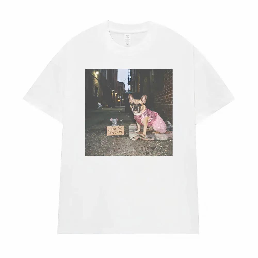 Satirical Funny French Bulldog Emoji TShirt Theres a Dog In My Bones Cute Dog and Rat Graphic Unisex Humorous Tshirts