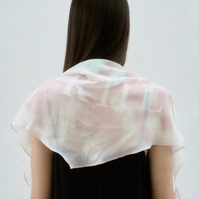 RE RHEE CHIFFON GRAPHIC SCARF
